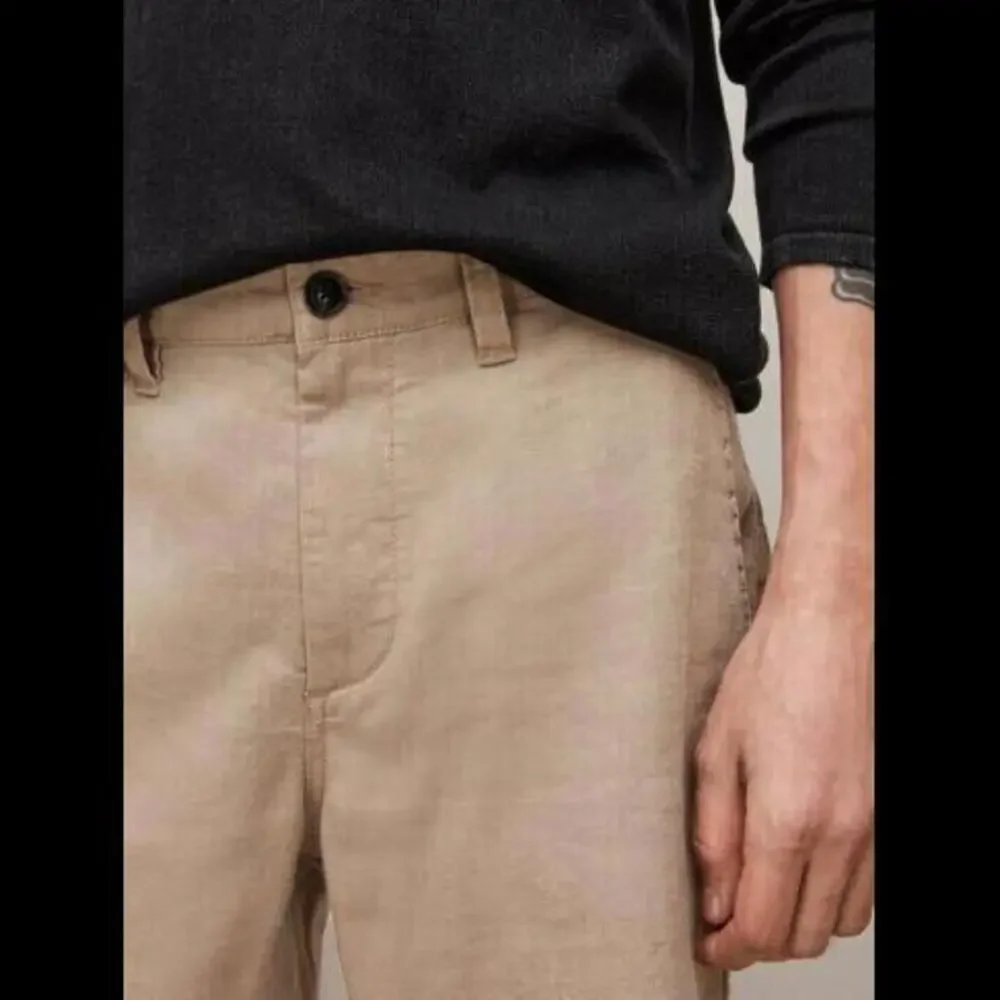 NWT $128 John Varvatos Edma  Flat Front Shorts In Hemp Size 32 - Picture 2 of 5